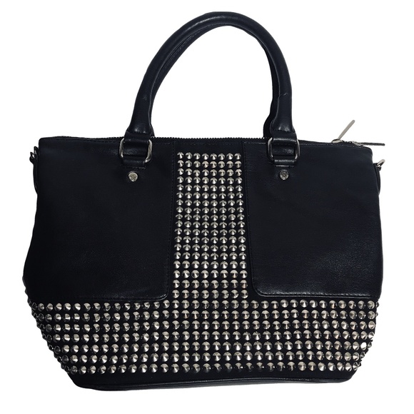 DEUX LUX Black Silver Studded Bag PRICE🔽 - Picture 1 of 7